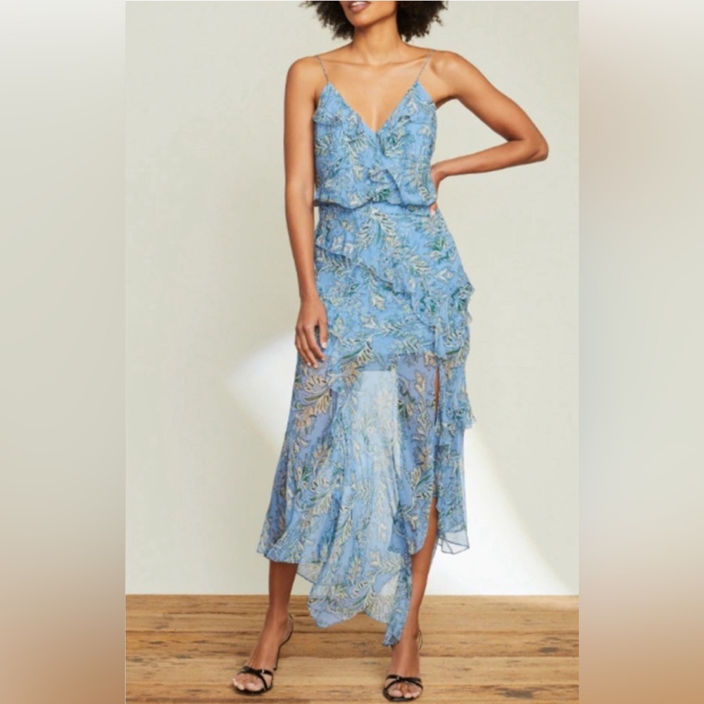 Veronica Beard Avenel Silk Ruffle Dress - worn only once like new